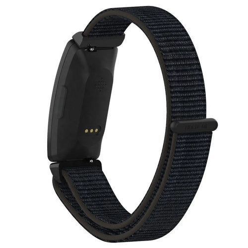 Nylon Strap, black, on a watch, 3/4 rear view