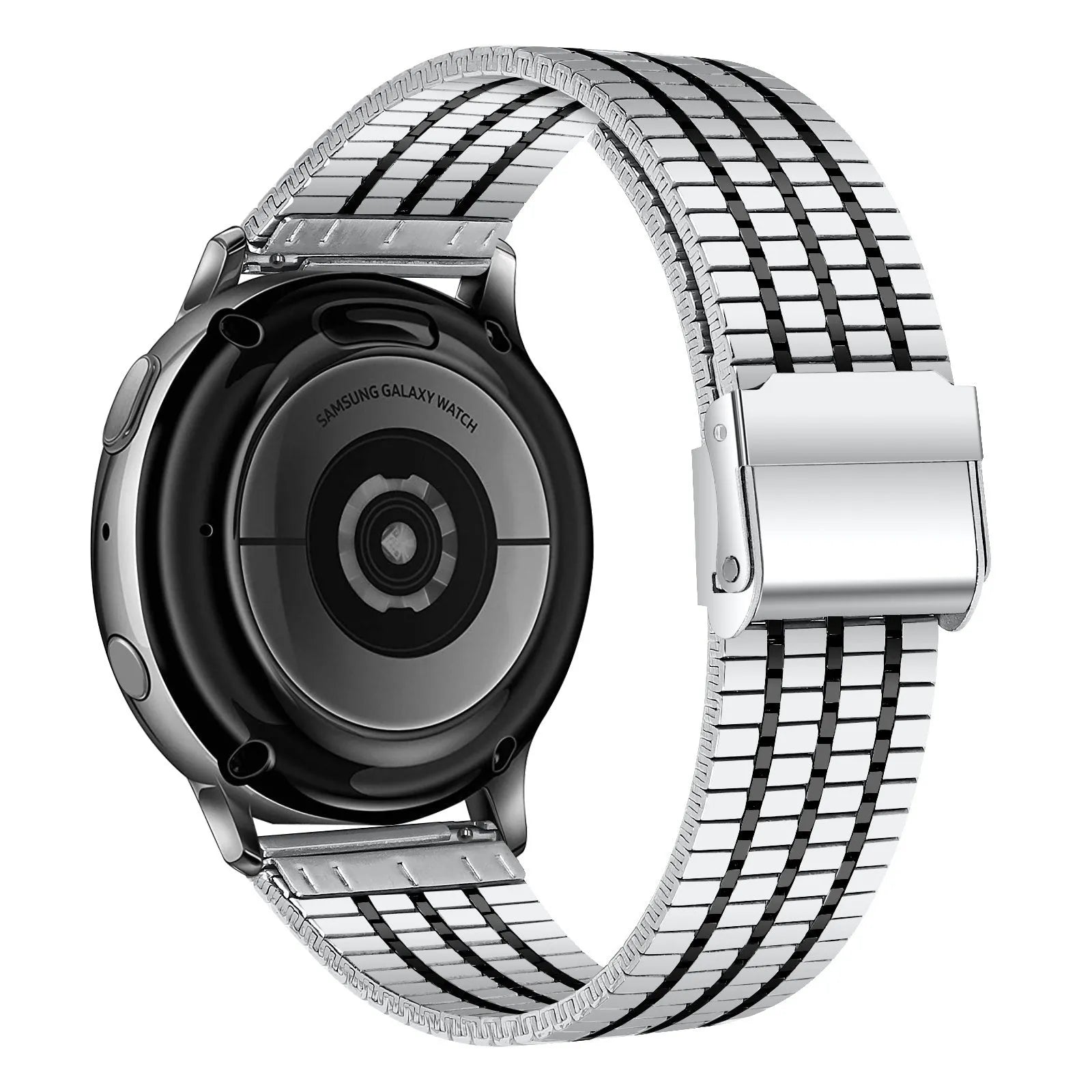 Fine Steel Strap, on a watch, 3/4 rear view