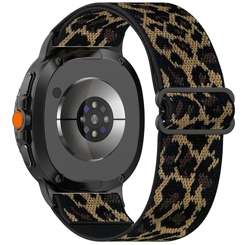 Samsung Galaxy Watch 9 - 44mm Elastisches Armband (Leopard)