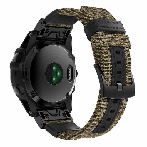Garmin Quatix 8 Pro - 47mm Nylon Hybrid Strap (Beige)