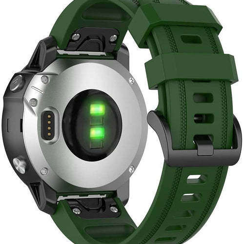 Garmin Descent Mk3(i) - 43mm Silicone Strap (Army Green)