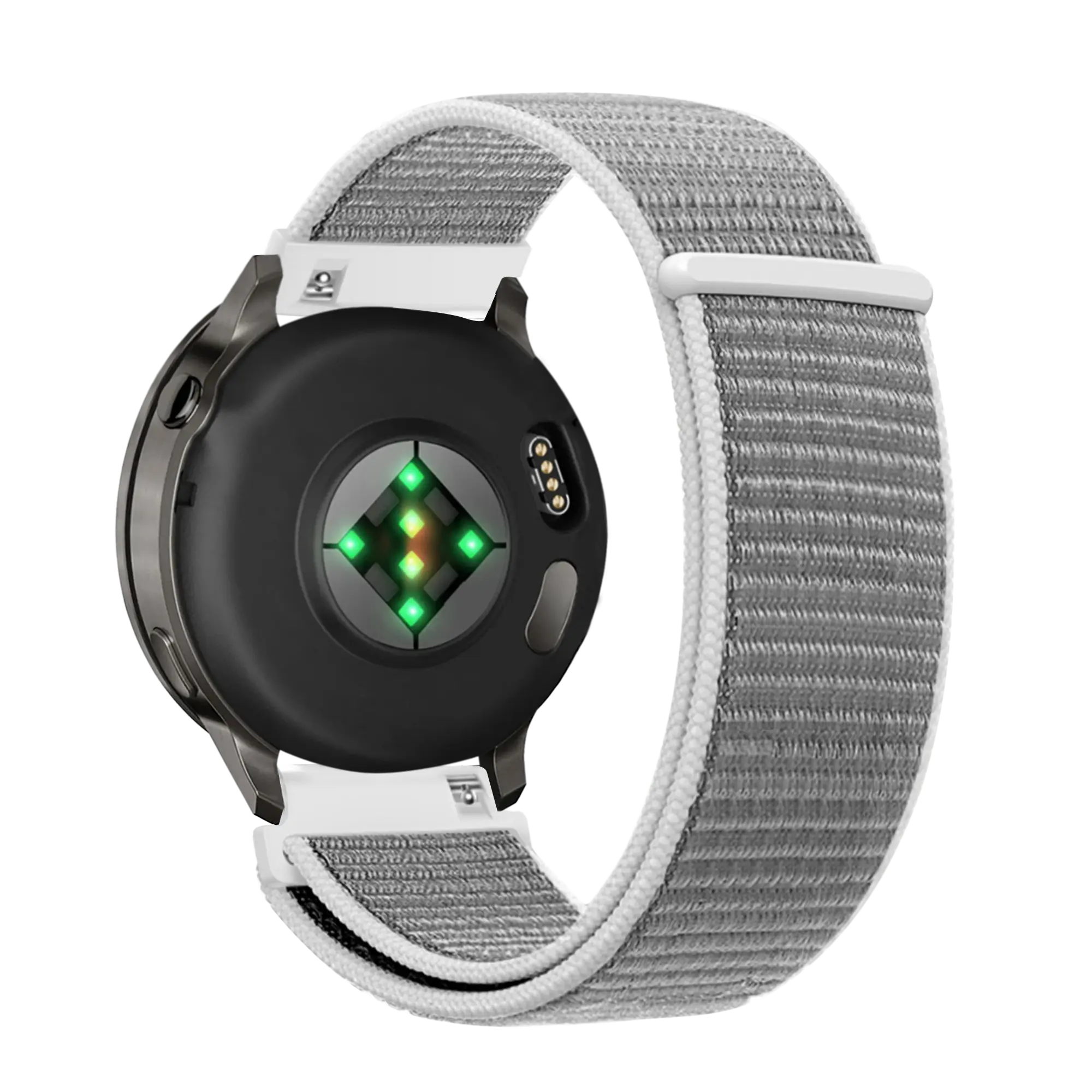 Bandz Garmin Vivoactive 4s Nylon Loop Armband (Muschelweiß)