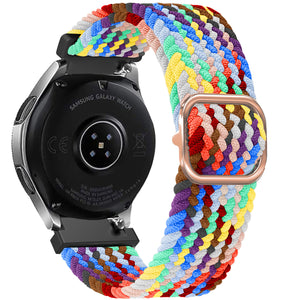 Uhrenarmband aus gewebtem Nylon 20mm - Schnellverschluss (Regenbogen)