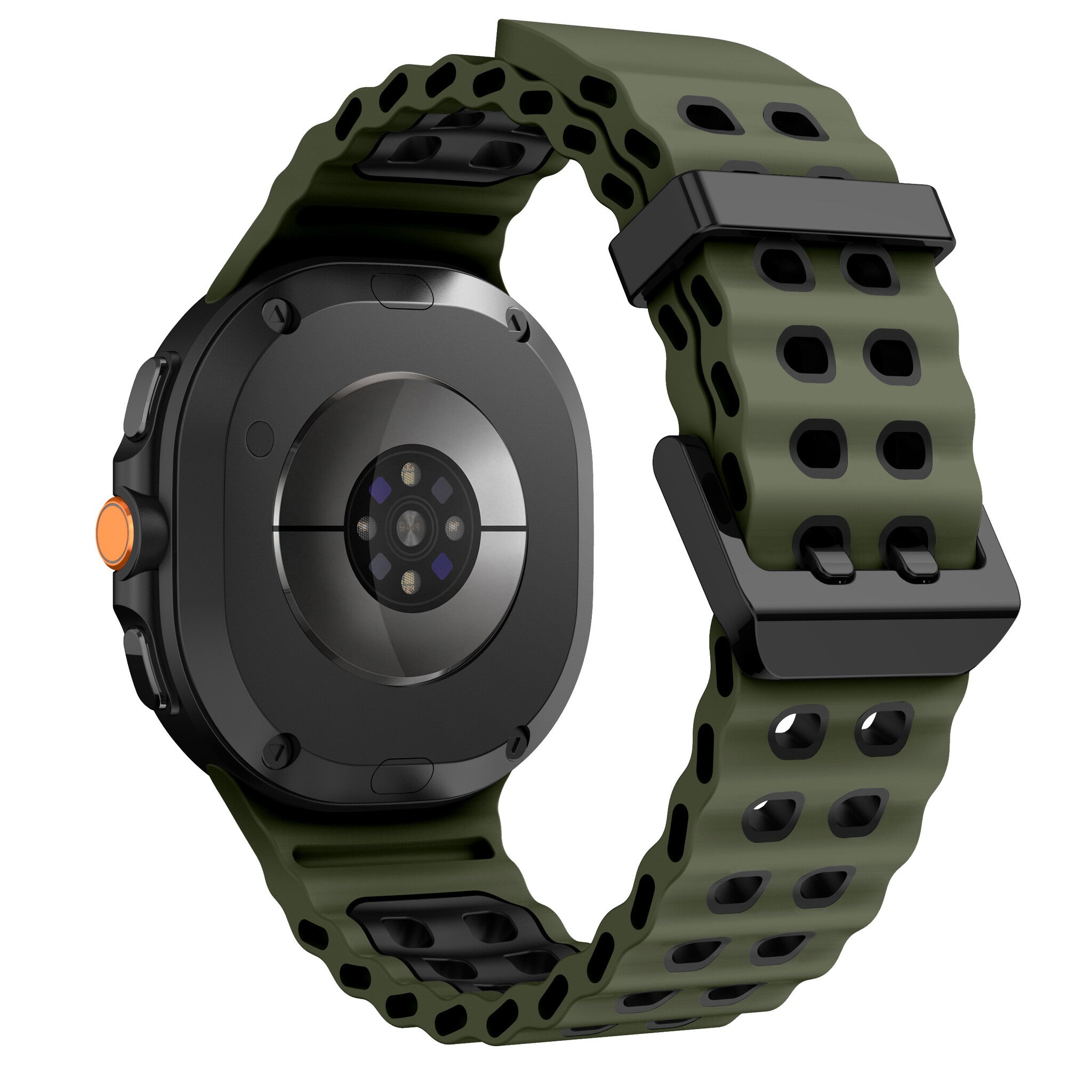 Samsung Galaxy Watch 9 - 44mm Ocean Armband (Olivgrün/Schwarz)