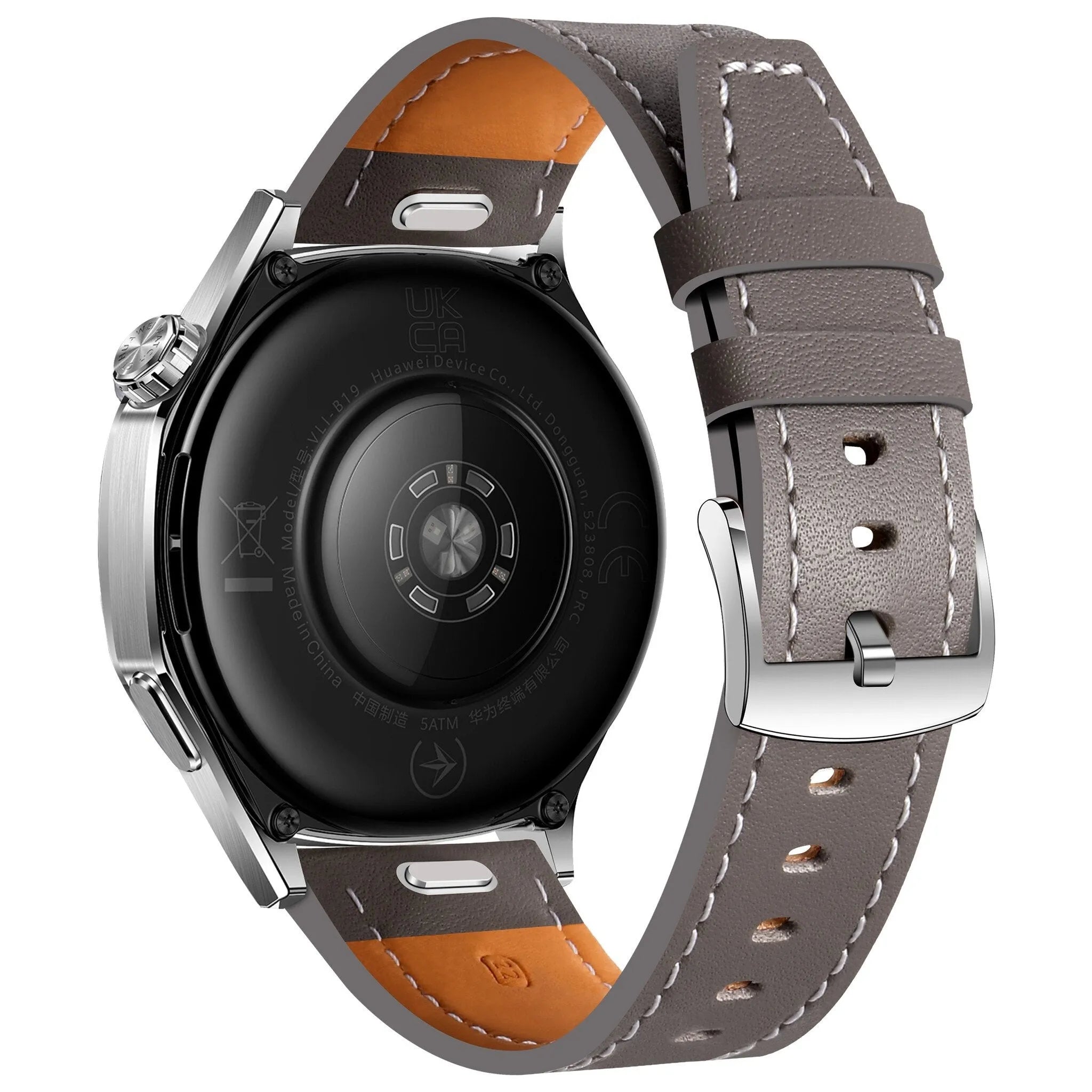 Suunto 9 Peak Pro 'One Push' Leder-Armband (grau)