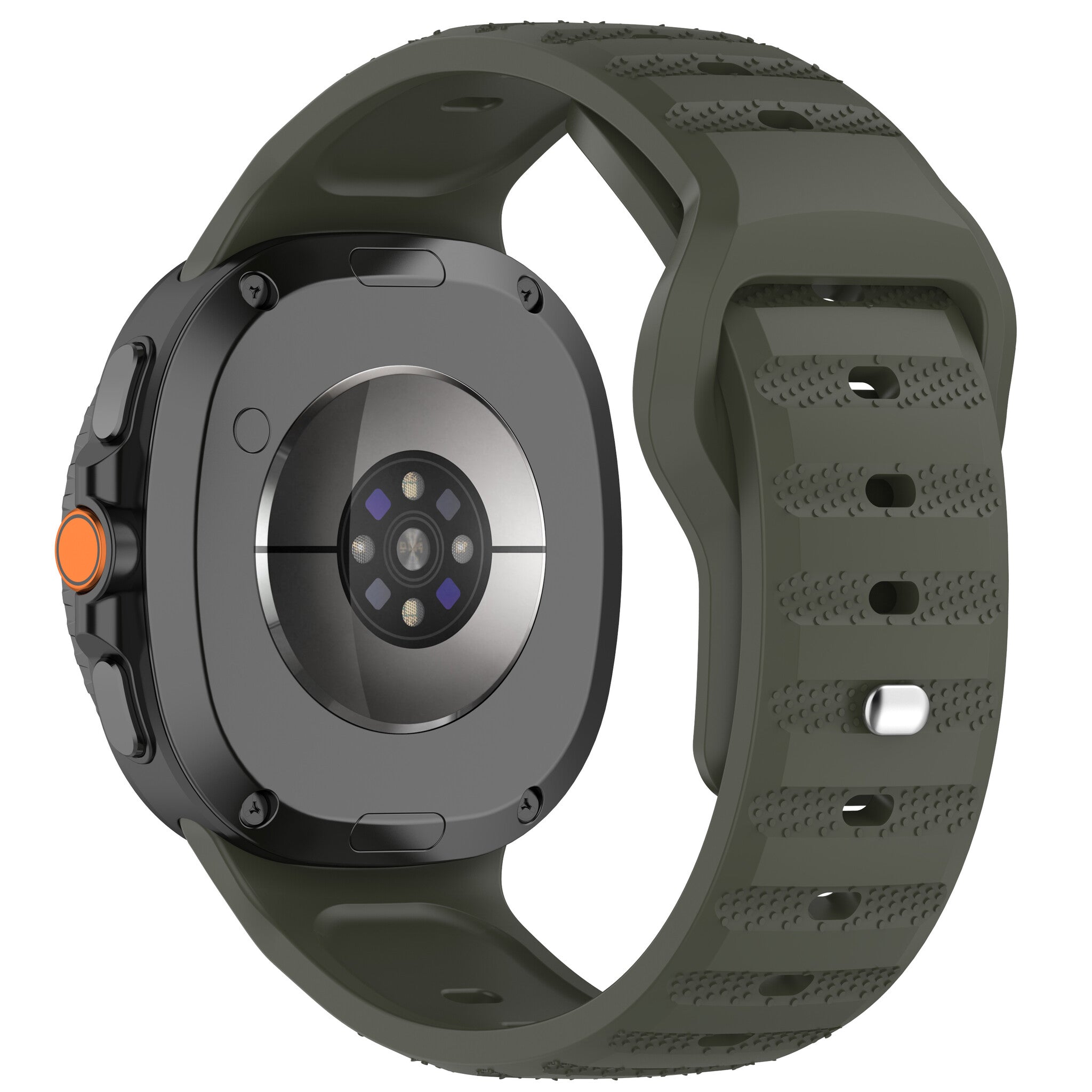 Samsung Galaxy Watch 8 - 40mm Outdoor Silikonarmband (Dunkel Grün)