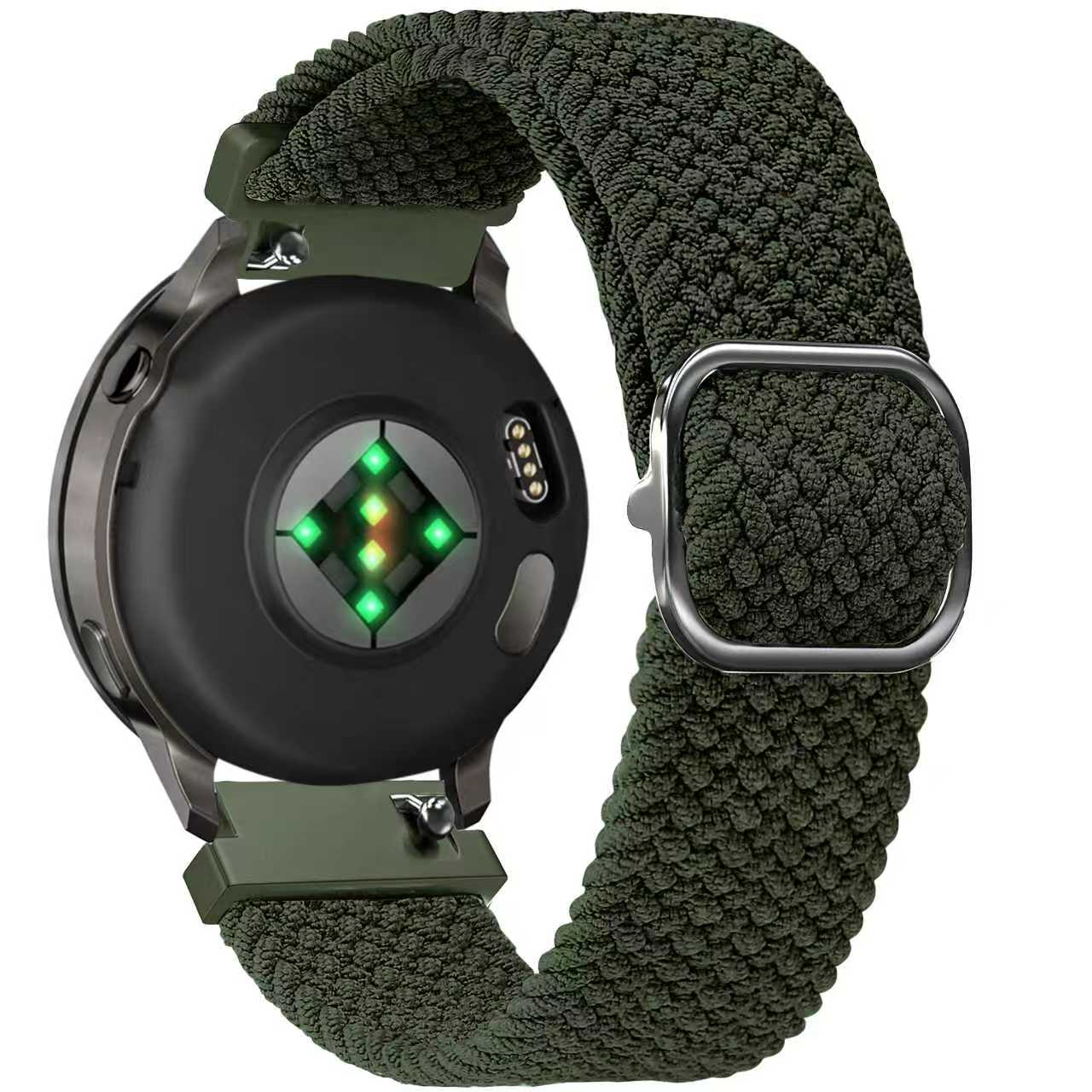 Bandz Garmin Vivomove 3s Verstellbares Geflochtenes Armband (Grün)