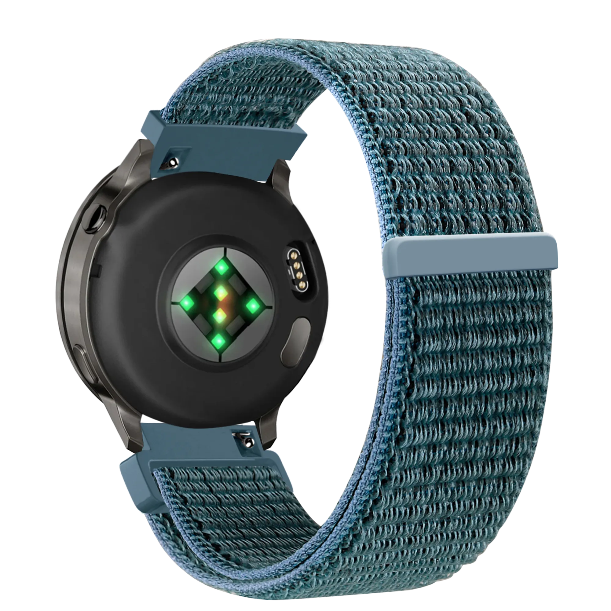 Bandz Garmin Forerunner 255s Nylon Loop Strap (Green-Grey)