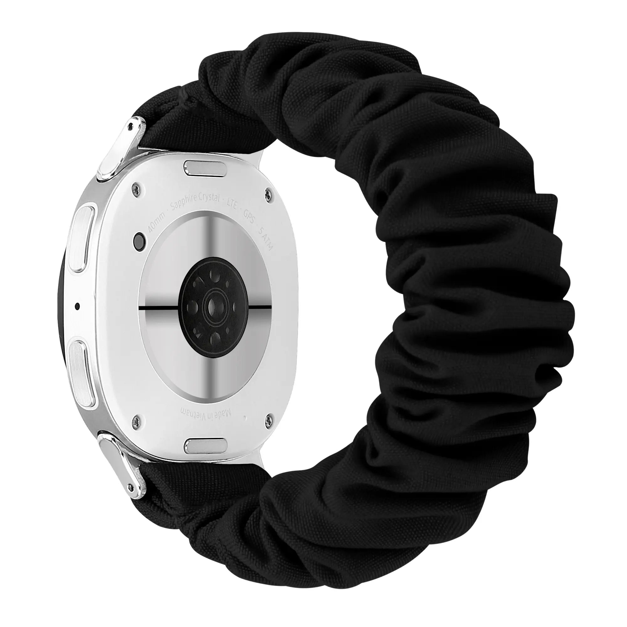 Samsung Galaxy Watch 9 - 44mm Scrunchie Armband (Schwarz)