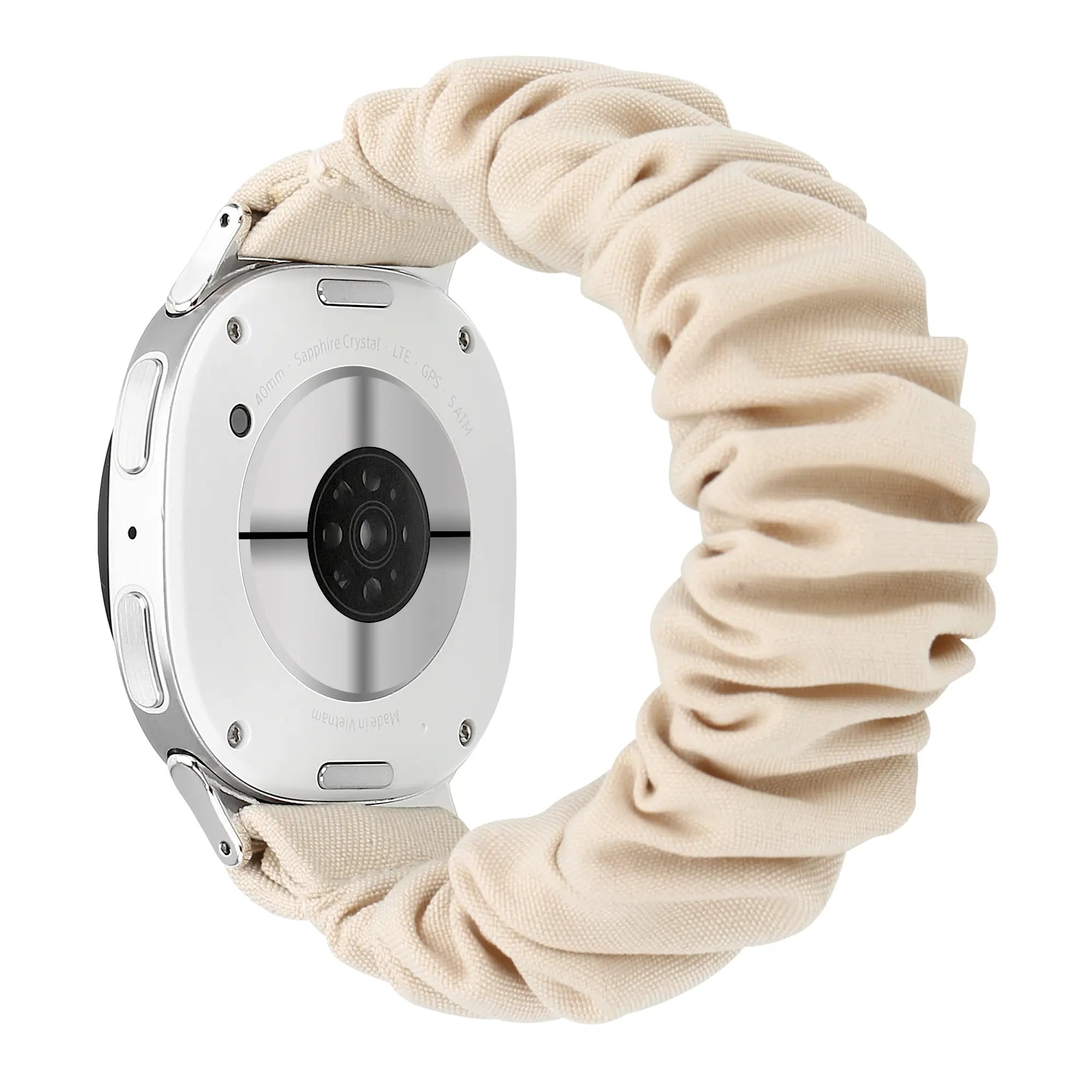 Samsung Galaxy Watch 9 - 44mm Scrunchie Armband (Polarstern)