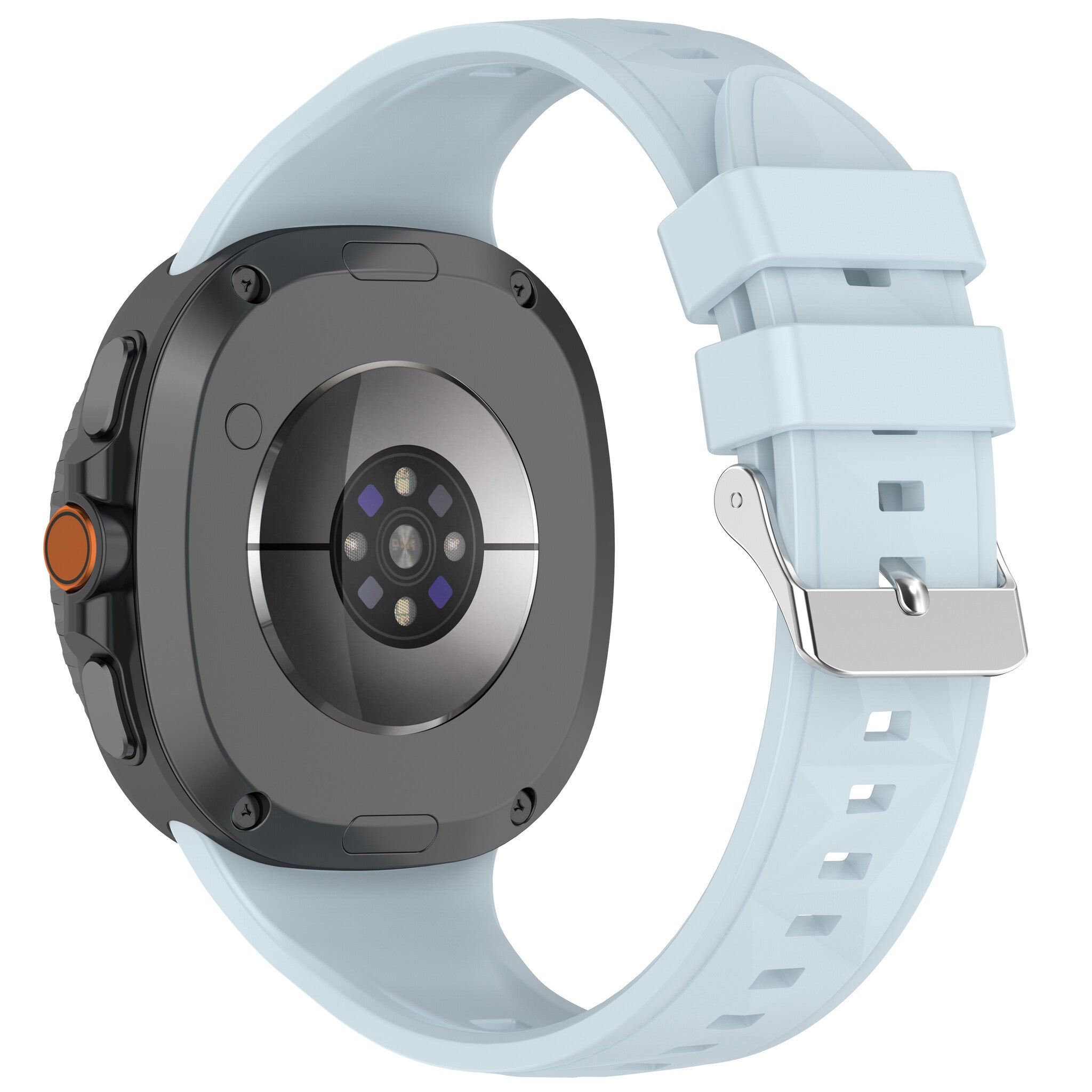Samsung Galaxy Watch 9 - 44mm Silikonarmband in Diamantoptik (Hellblau)