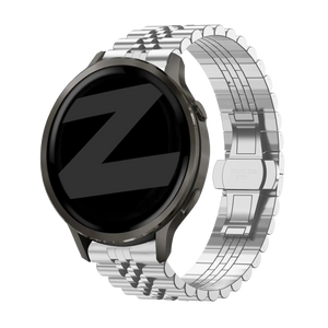 Steel Strap 'Jubilee', silver, on a watch, 3/4 rear view