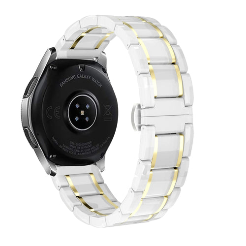 Amazfit Active Ceramic Steel Strap (White/Gold)