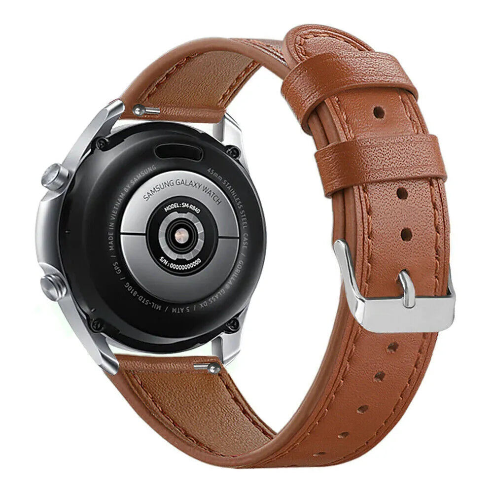 Oppo Watch X Modernes Lederarmband (Braun)