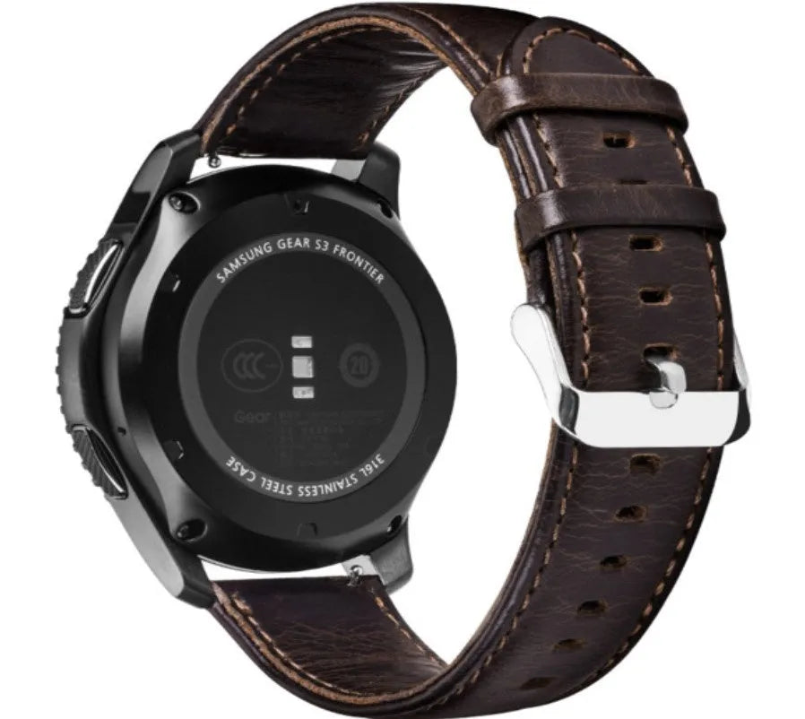 Suunto 9 Peak Pro Lederarmband (Dunkel Braun)