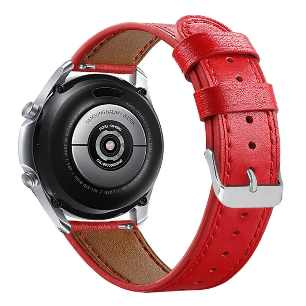 Coros Pace 3 Modernes Lederarmband (Rot)