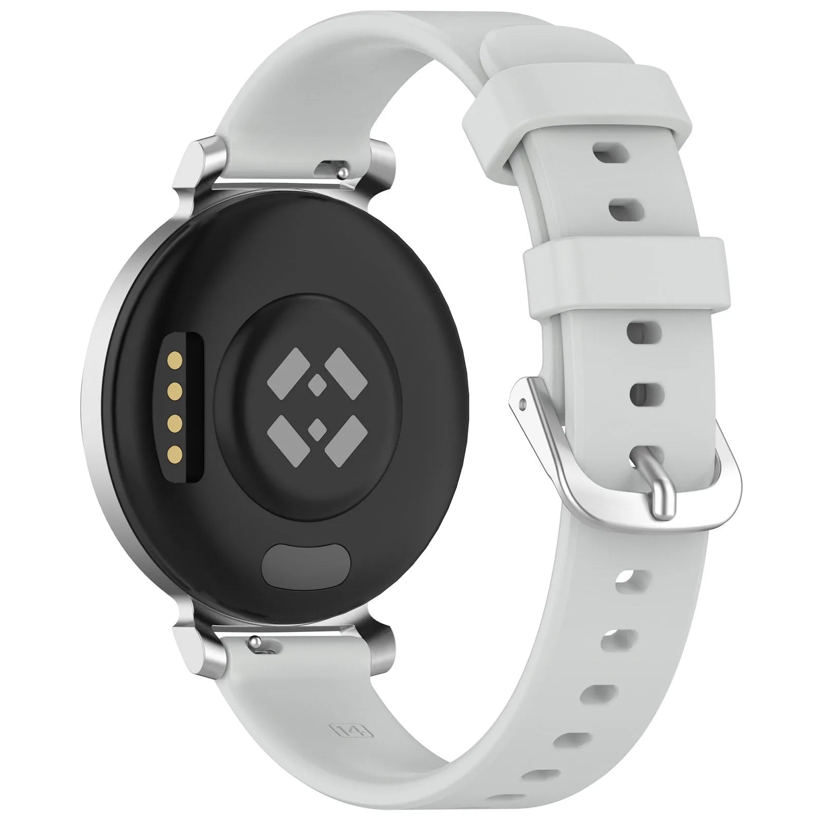 Pebble Round 2 - 14mm Klassisches Silikonarmband (Hellgrau)