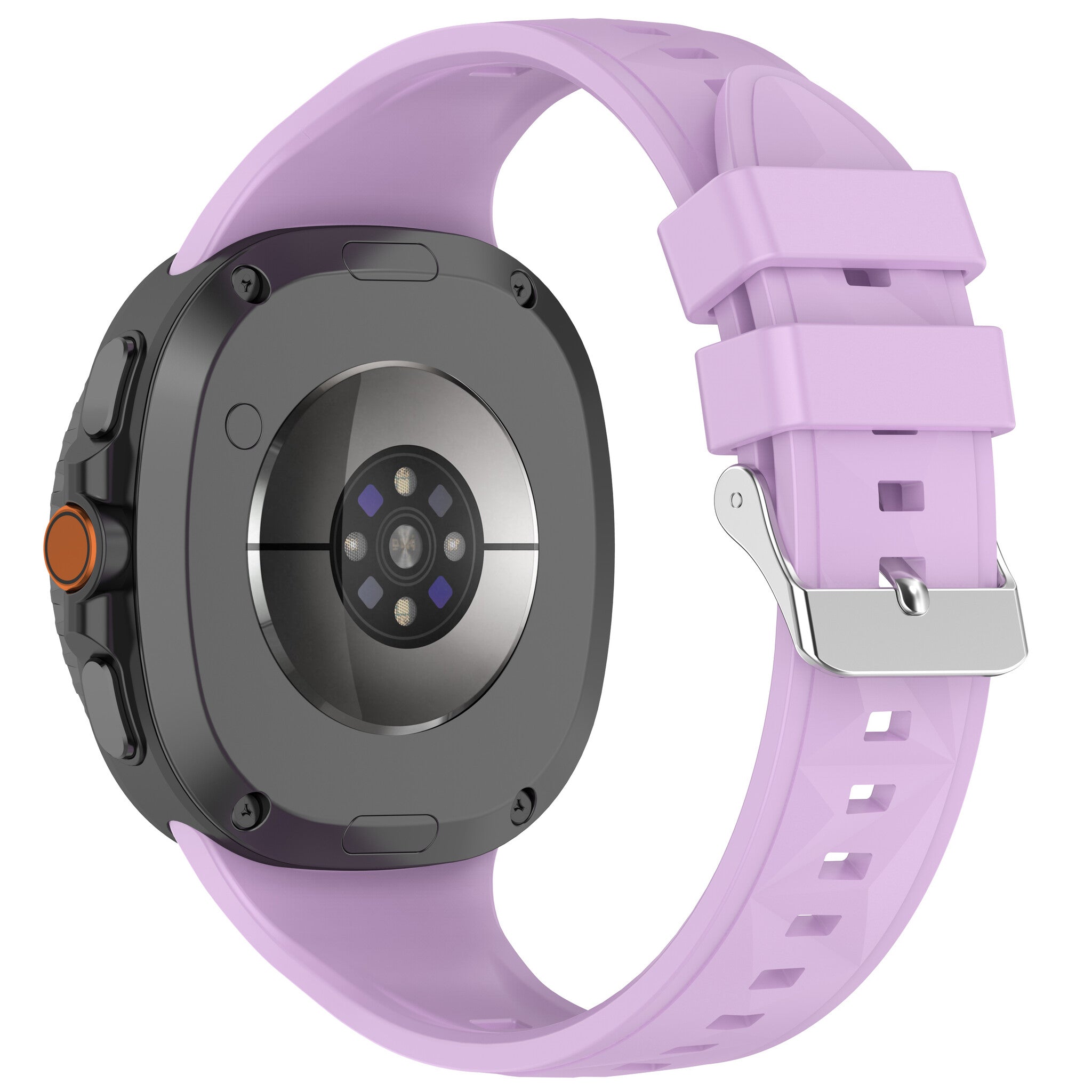 Samsung Galaxy Watch 9 - 44mm Silikonarmband in Diamantoptik (Flieder)