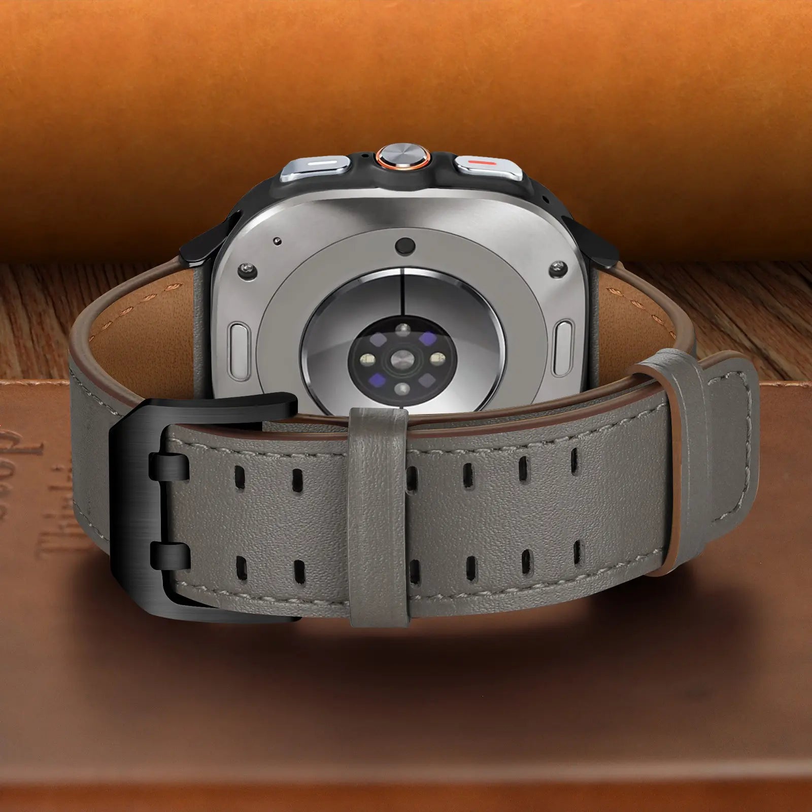 Samsung Galaxy Watch Ultra 2 Doppelnadel-Lederarmband (Grau)