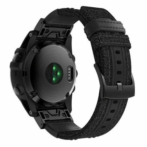 Garmin Forerunner 970 Nylon Hybrid Strap (Black)