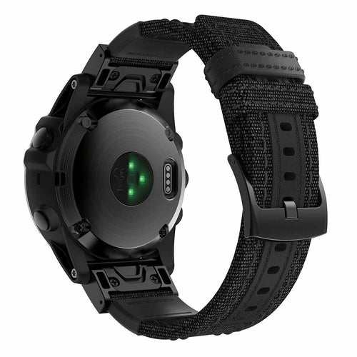 Garmin Forerunner 965 Hybrid Nylonarmband (Schwarz)
