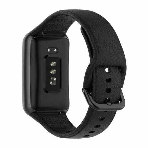 Silicone Strap, black, on a watch, 3/4 rear view