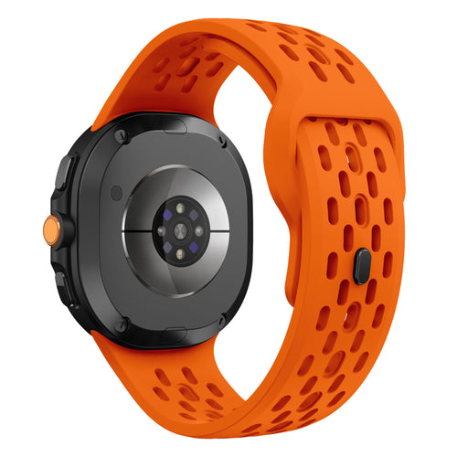 Samsung Galaxy Watch 8 - 40mm Silikonarmband mit Löchern (Orange)