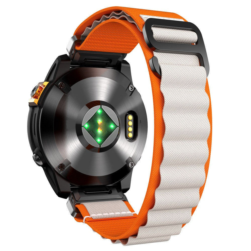Garmin Fenix 8 - 47mm Alpine Nylon Armband (Orange/Beige)