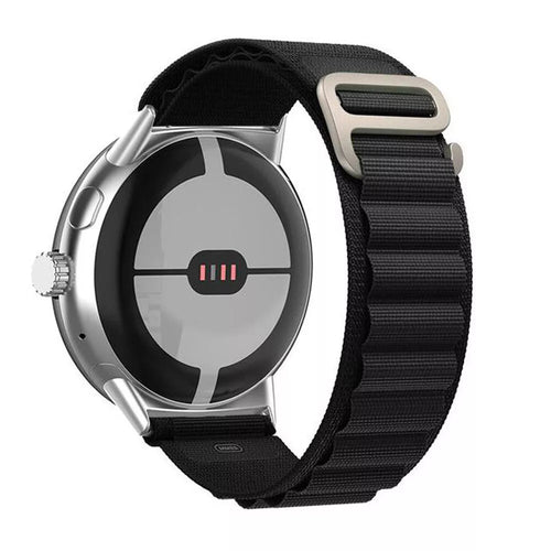 Alpine Nylon Strap, on a watch, 3/4 rear view