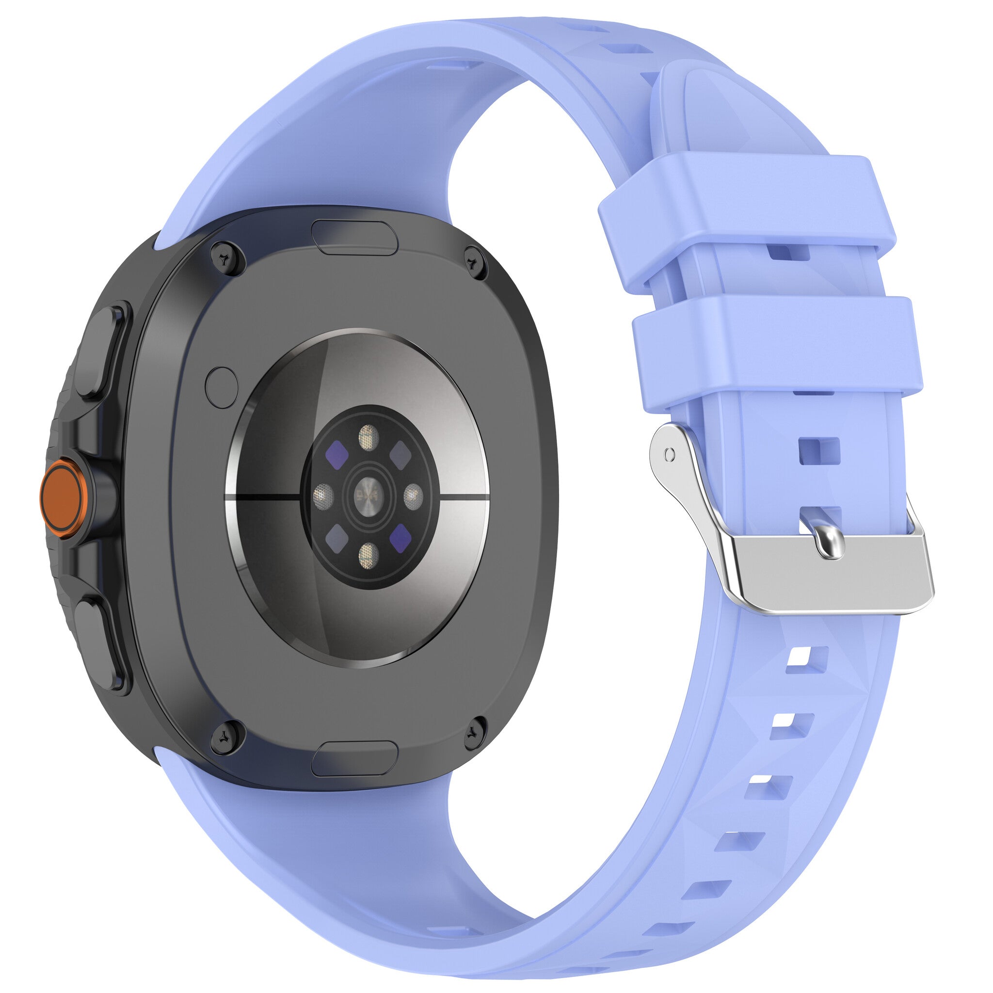 Samsung Galaxy Watch 9 - 44mm Silikonarmband in Diamantoptik (Lila)