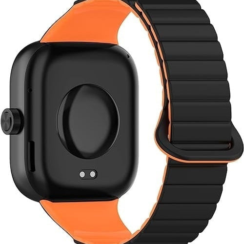 Xiaomi Smart Band 8 Pro Magnetic Silicone Strap (Black/Orange)