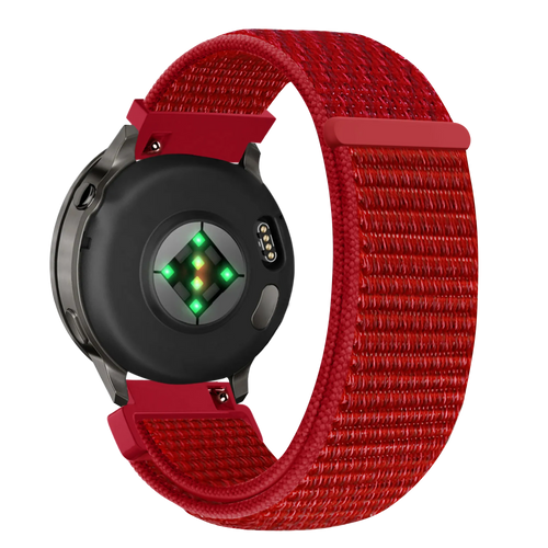 Bandz Garmin Vivoactive 5 Nylon Loop Armband (Rot)