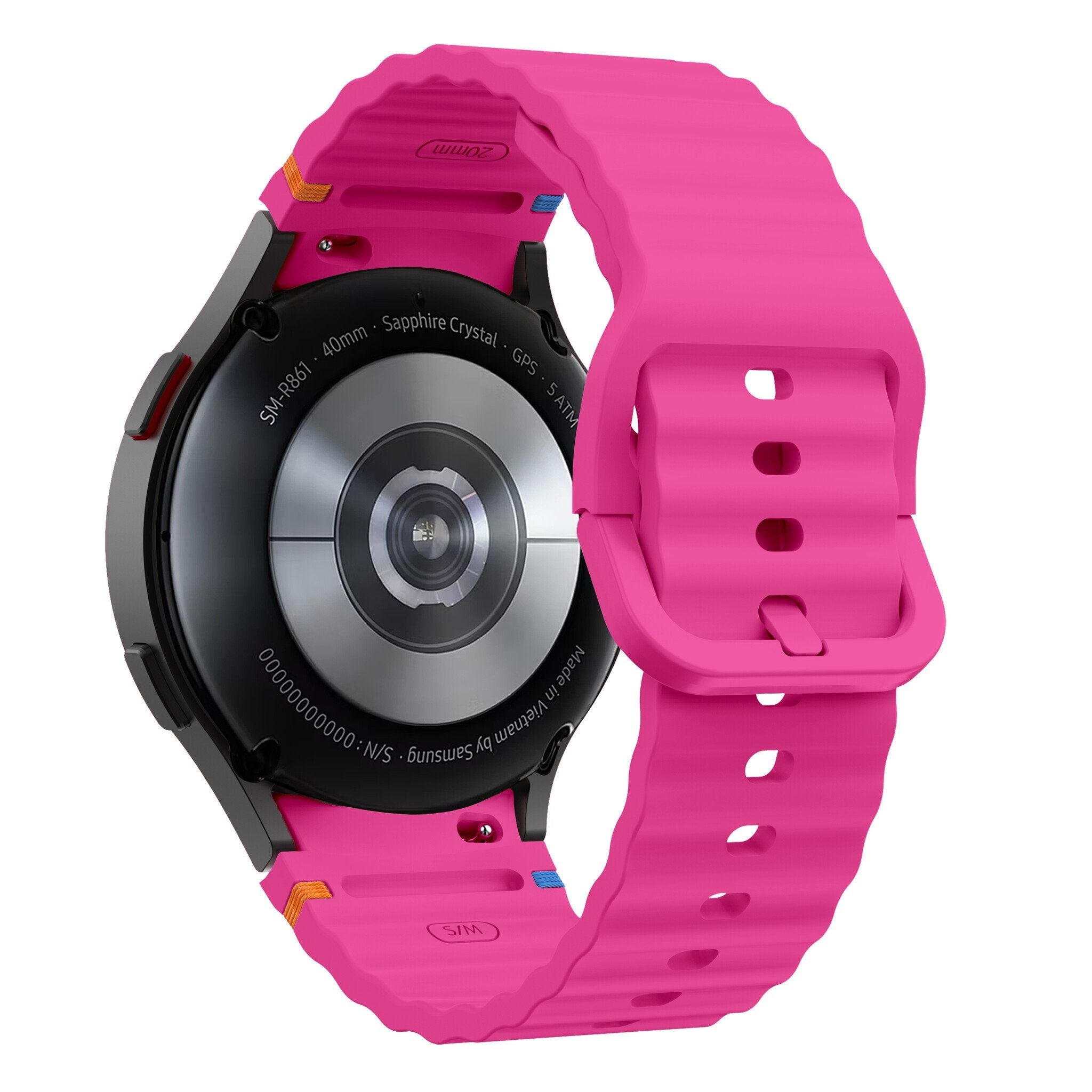 Samsung Galaxy Watch 7 - 40mm Wave Armband (Knalliges Rosa)