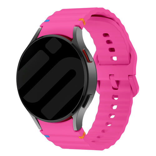 Samsung Galaxy Watch Fe mit wellenförmigem Armband (Hellrosa)