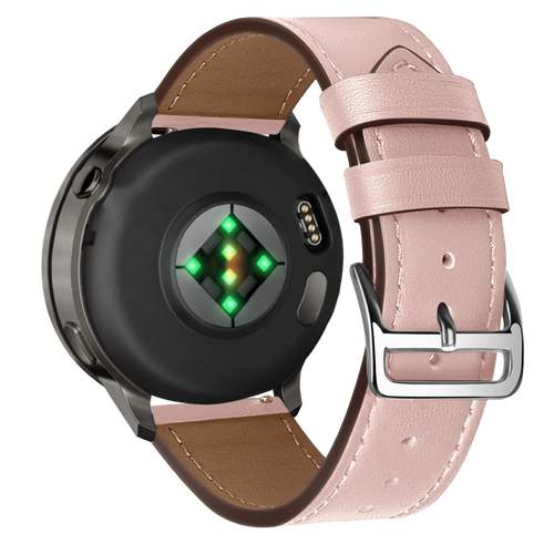 Bandz Garmin Vivomove Style Lederarmband 'Deluxe' (Rosa)