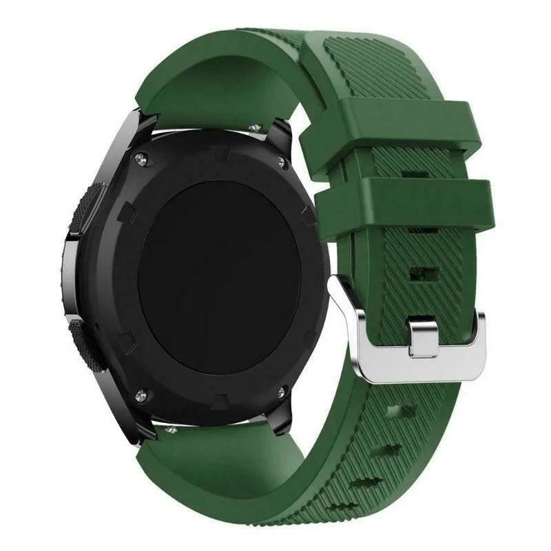 Twill Silicone Strap, on a watch, 3/4 rear view