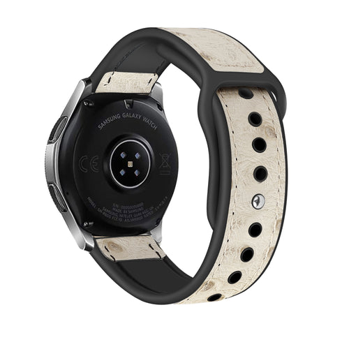 Leather Hybrid Strap, on a watch, 3/4 rear view