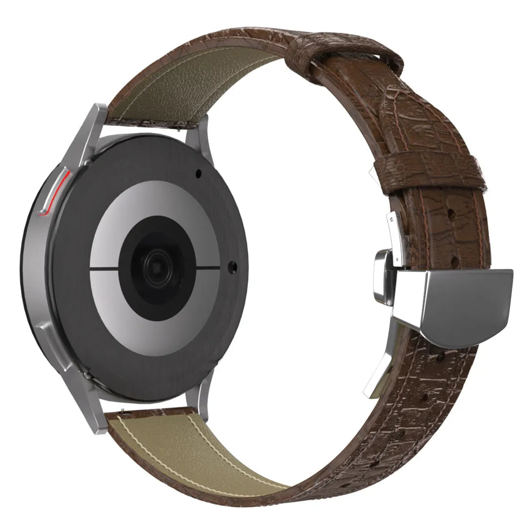 Amazfit GTR Mini Luxuriöses Lederarmband (Dunkel Braun)