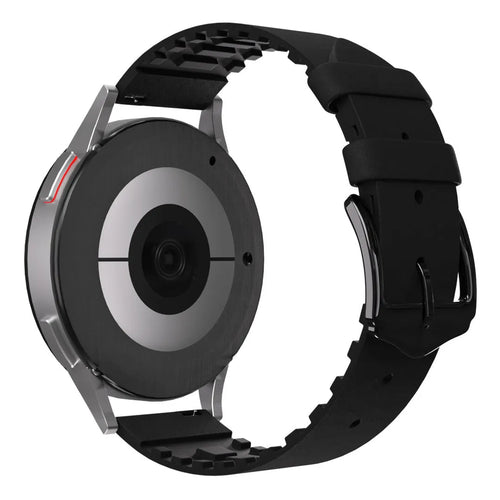 Honor Magic Watch 2 Silikon- und Lederarmband (Schwarz)
