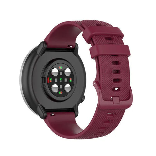 Premium Silicone Strap, on a watch, 3/4 rear view