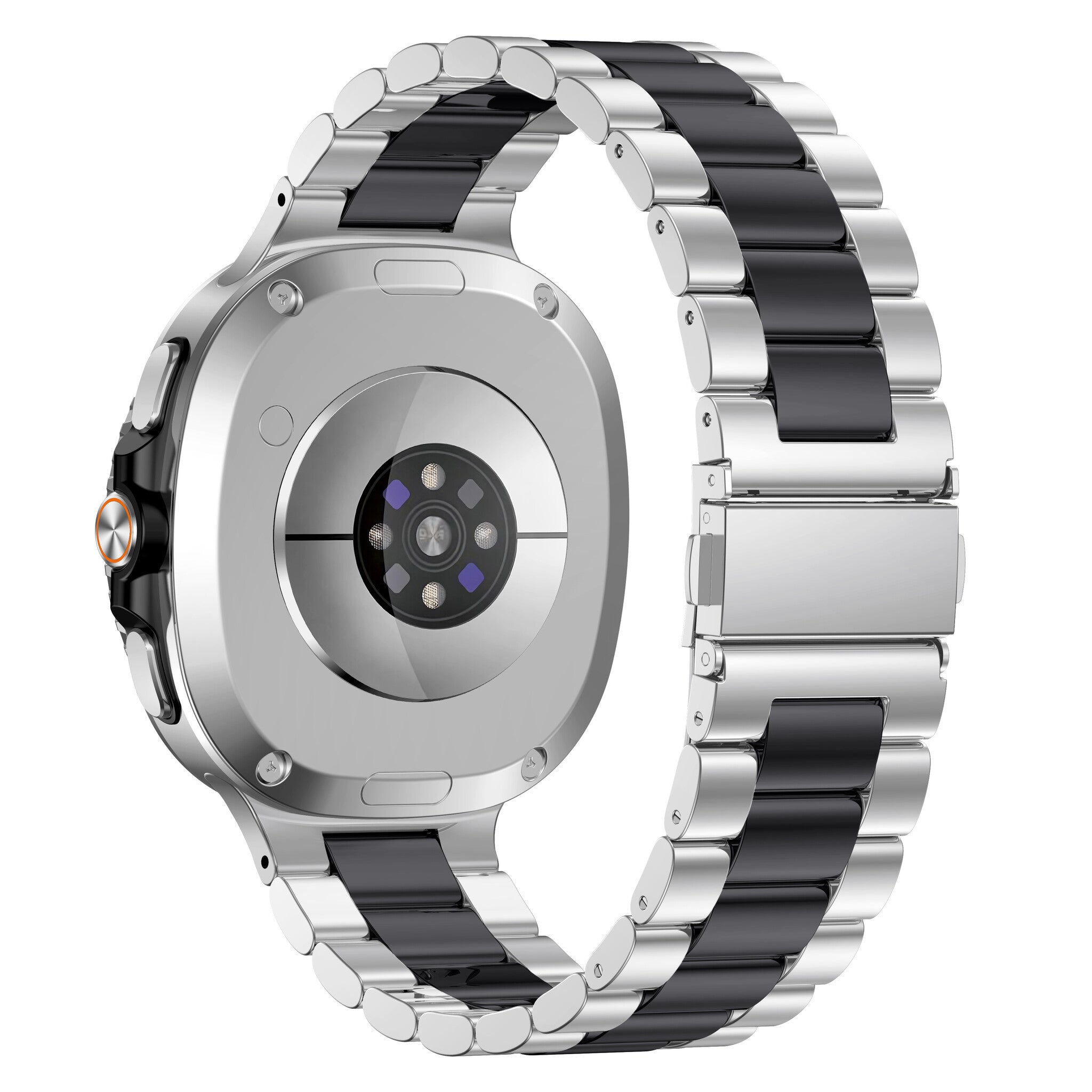 Samsung Galaxy Watch 8 - 44mm Stahlarmband (Silber/Schwarz)