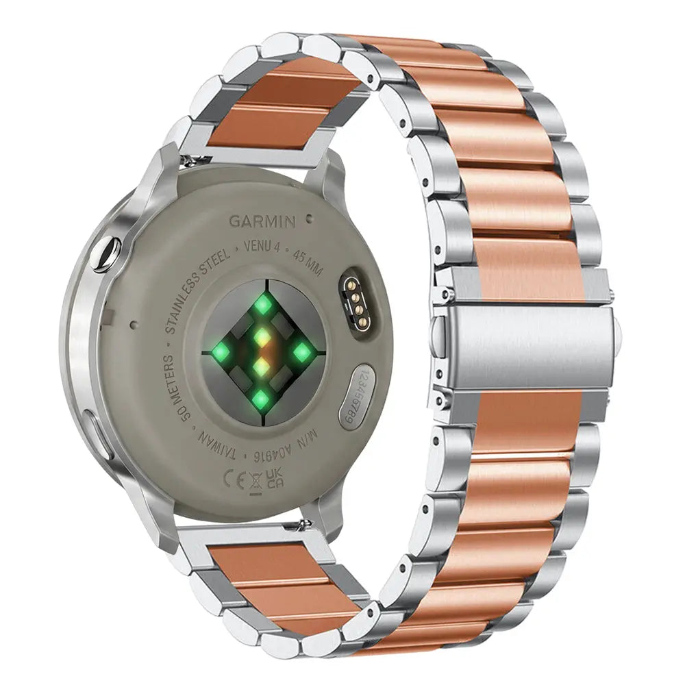 Garmin Forerunner 70 Stahlarmband (Silber/Roségold)