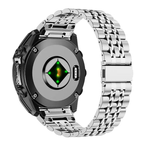 Garmin Instinct E - 40mm Premium '7 Bead' Stahlarmband (Silber)