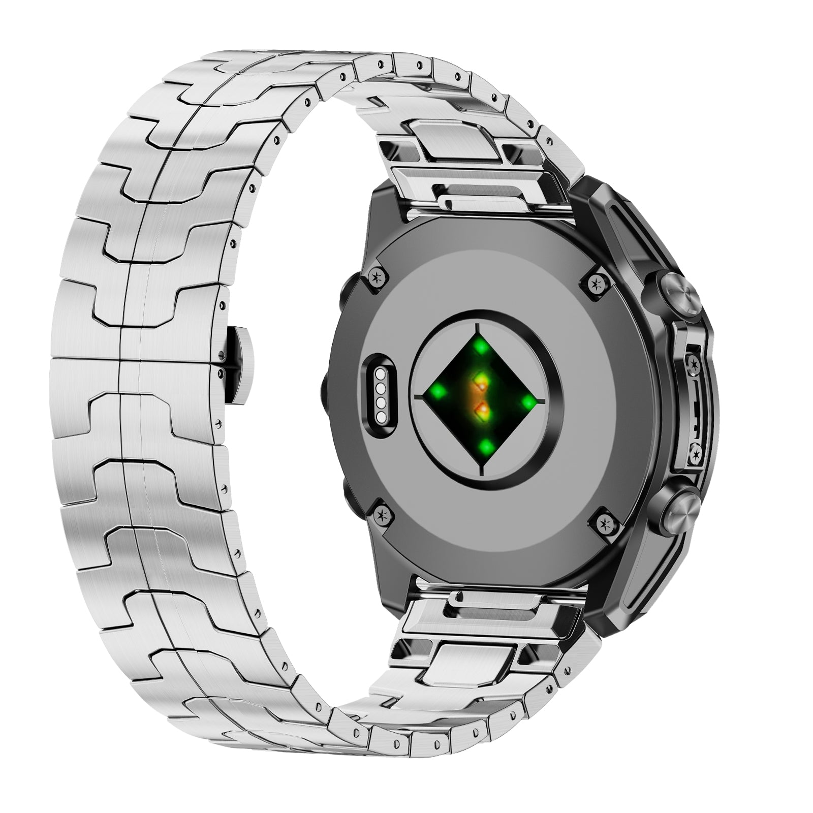 Garmin Fenix 5x / 6x Stahl 'Iron' Armband (Silber)