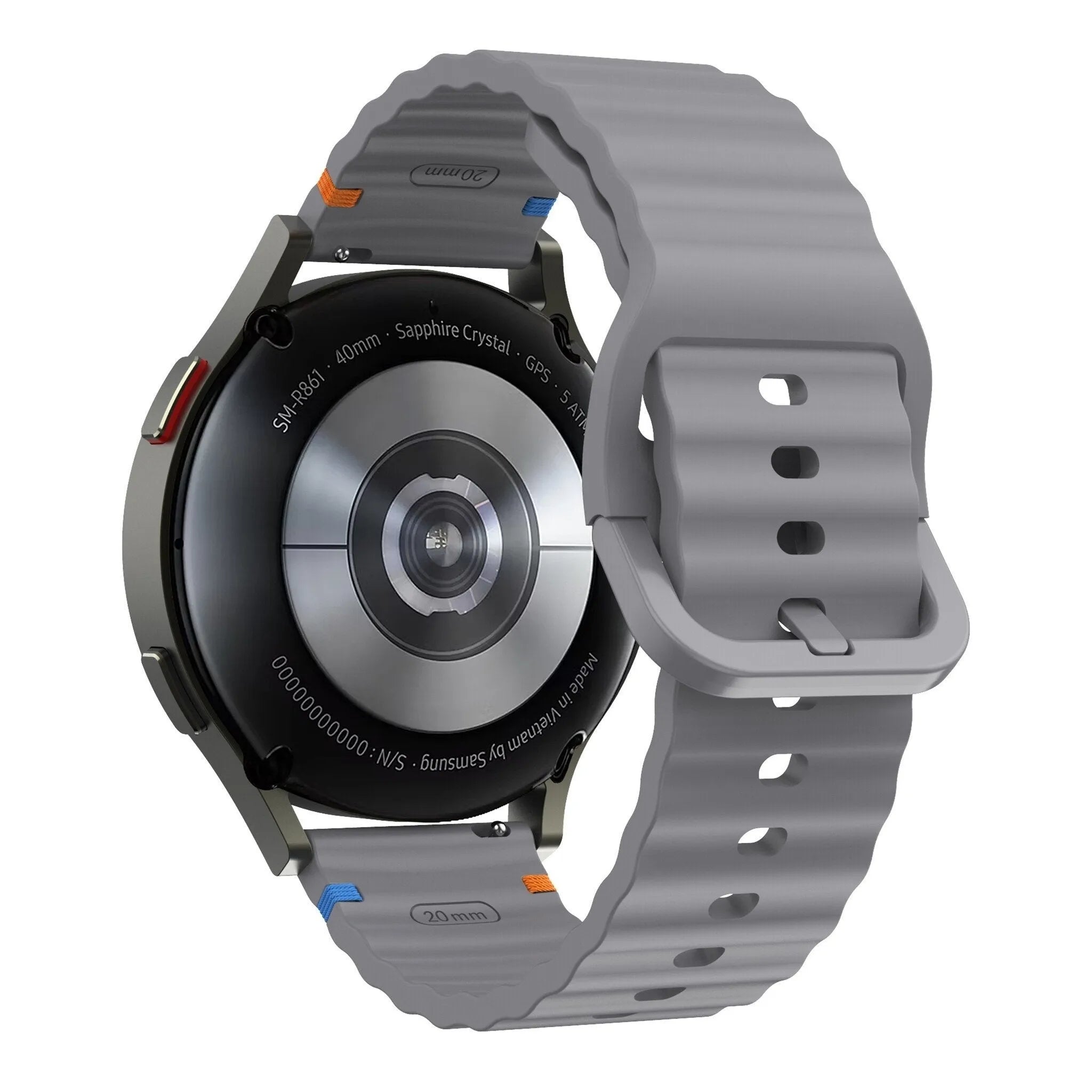 Suunto Race (s) Wellen -Silikonarmband (dunkelgrau)