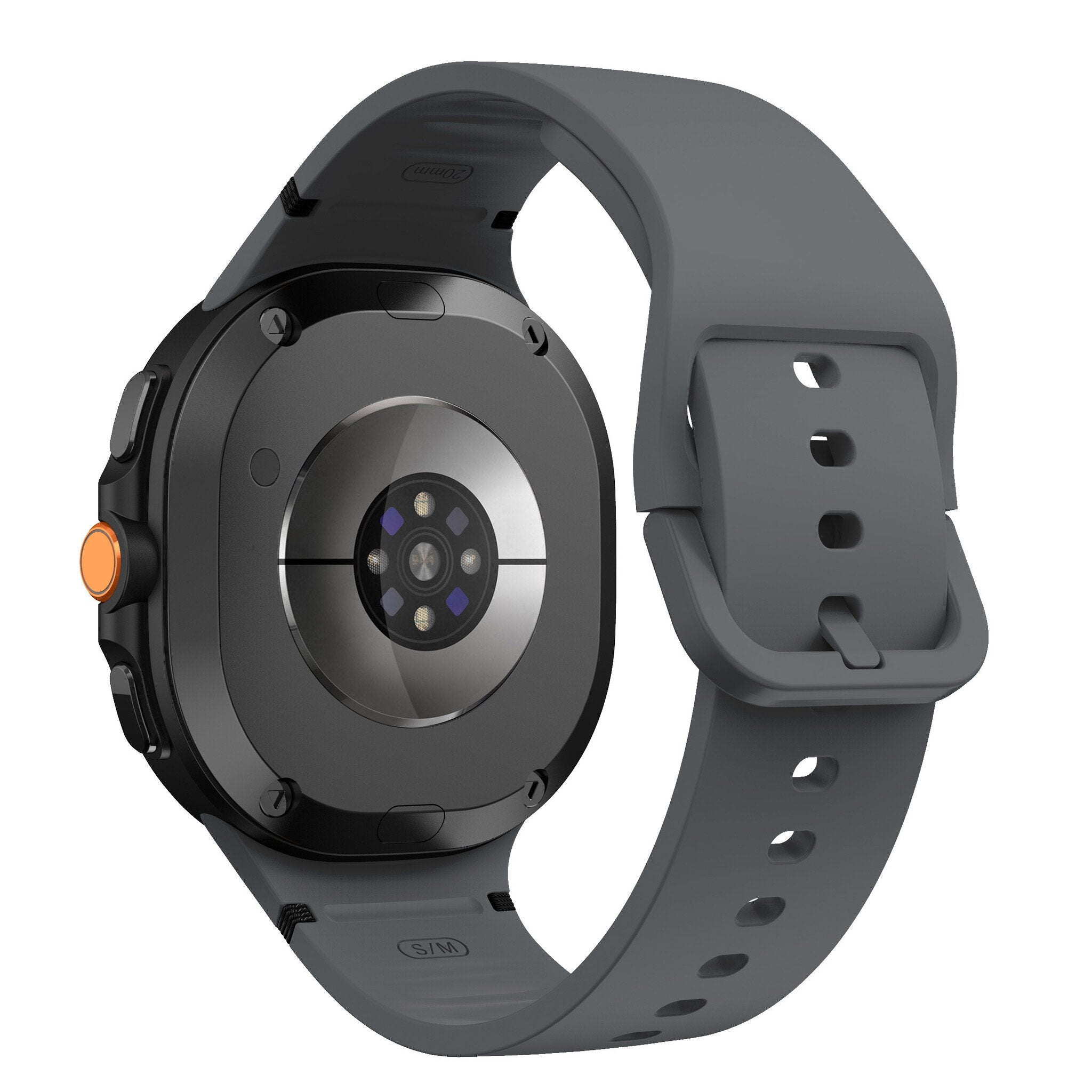 Samsung Galaxy Watch 8 - 44mm Silikonarmband (Dunkelgrau)