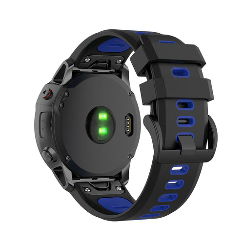 Garmin Descent MK3i - 51mm Sport Strap with Buckle (Black/Blue)