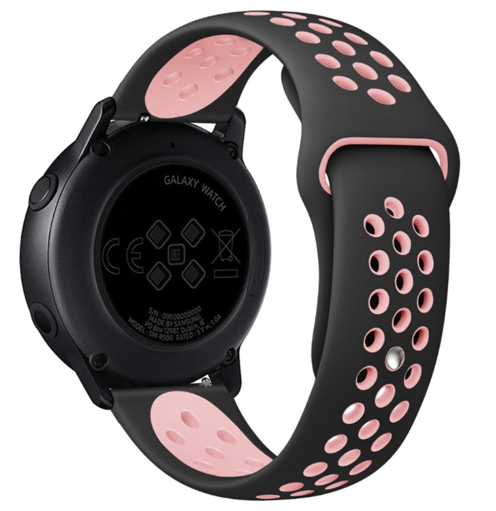 Samsung Galaxy Watch Aktives Sportarmband (schwarz/rosa)
