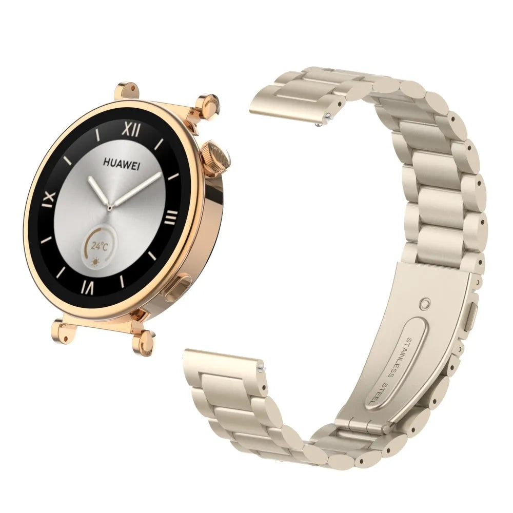 Steel Strap, starlight, on a watch, 3/4 rear view