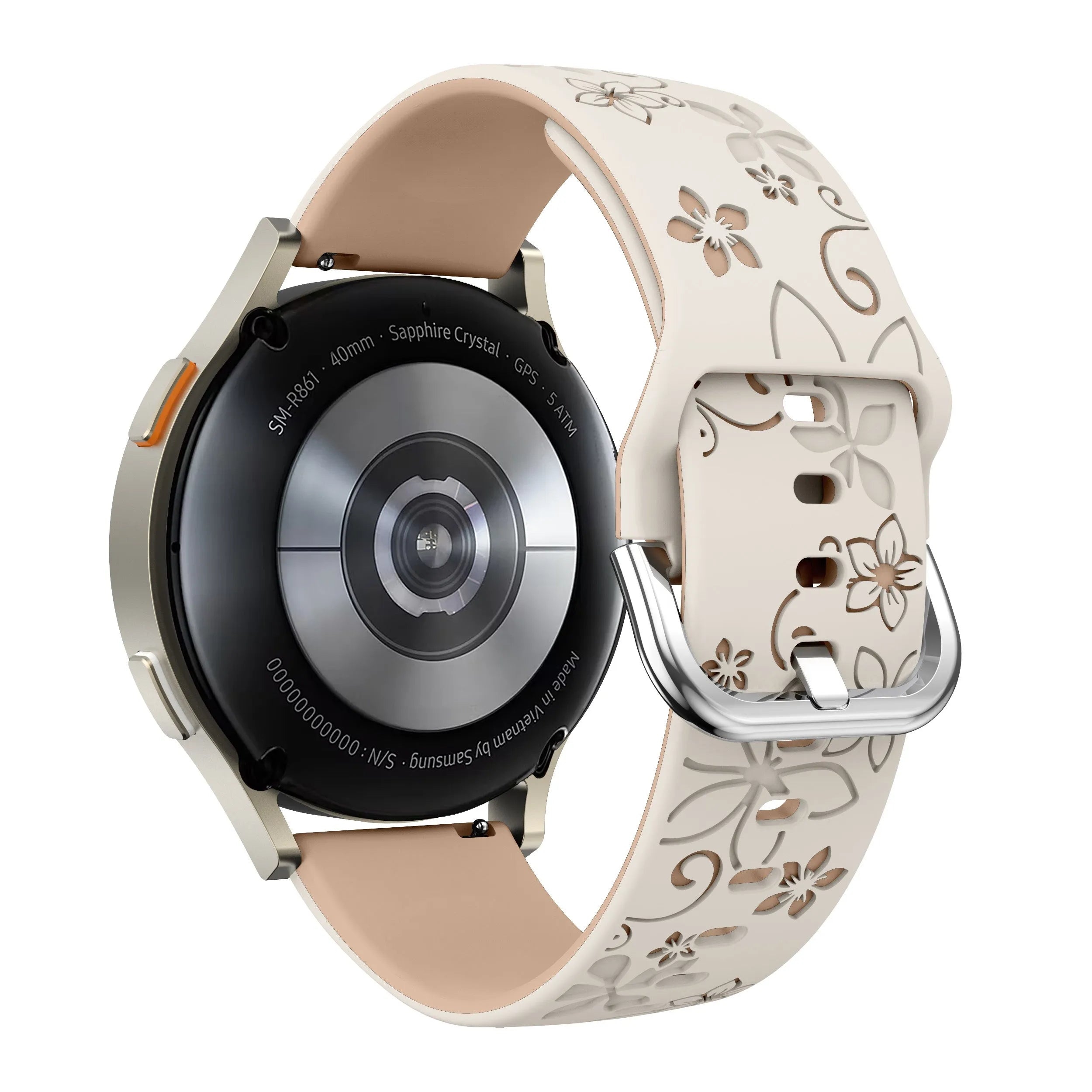 Oppo Watch X2 Mini Flower Silicone Strap (Starlight/Beige)